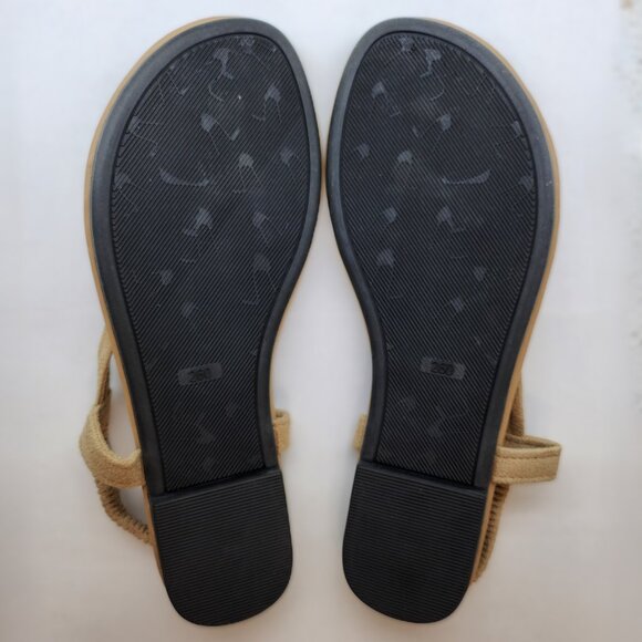 Beige Fashion Sandals with Rhinestone Embellishment - Picture 8 of 9